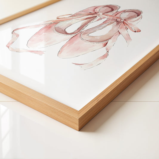 Ballettschuhe Aquarell Rosa