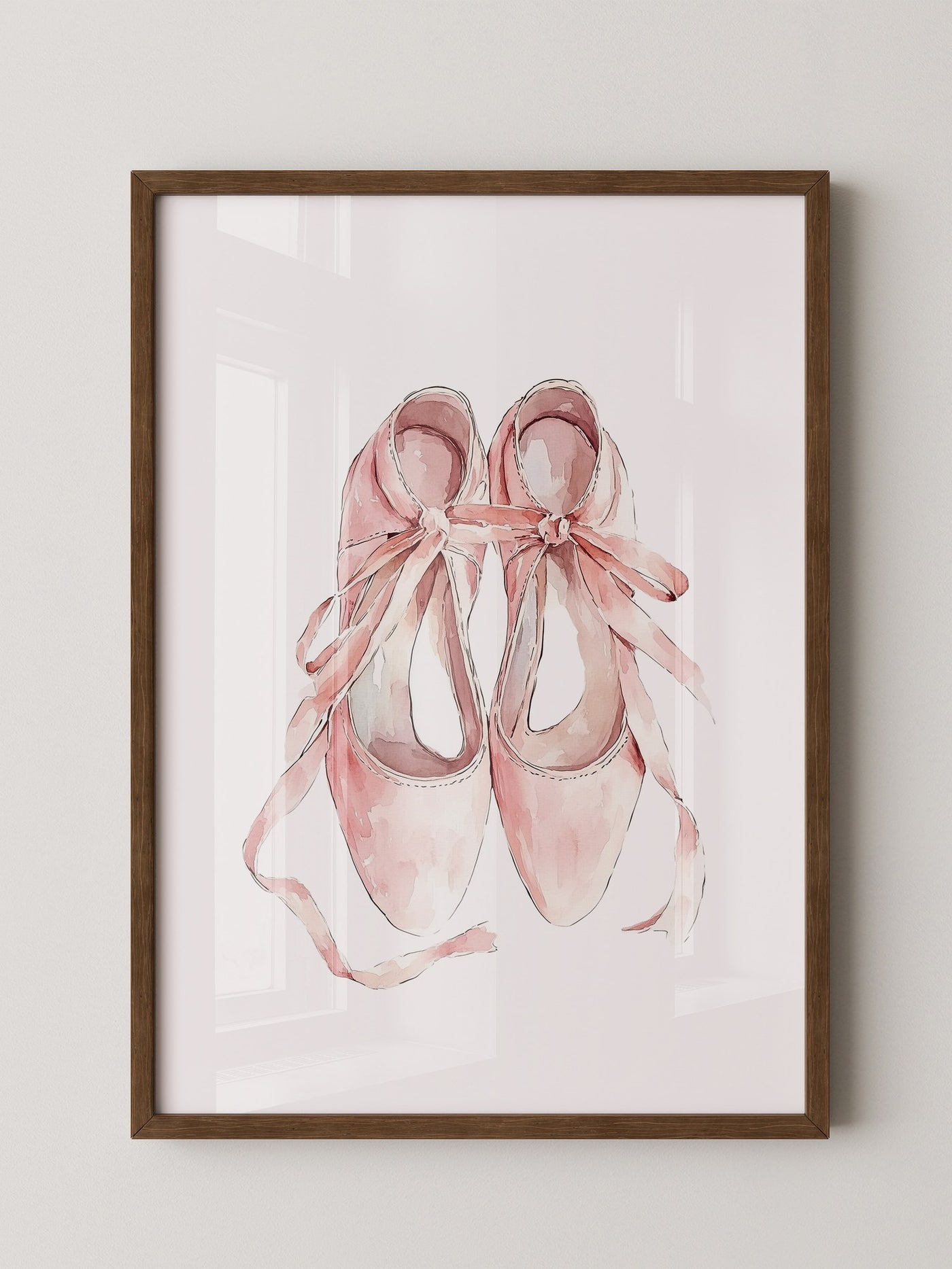 Ballettschuhe Aquarell Rosa