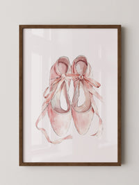 Ballettschuhe Aquarell Rosa