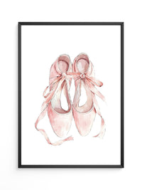 Ballettschuhe Aquarell Rosa