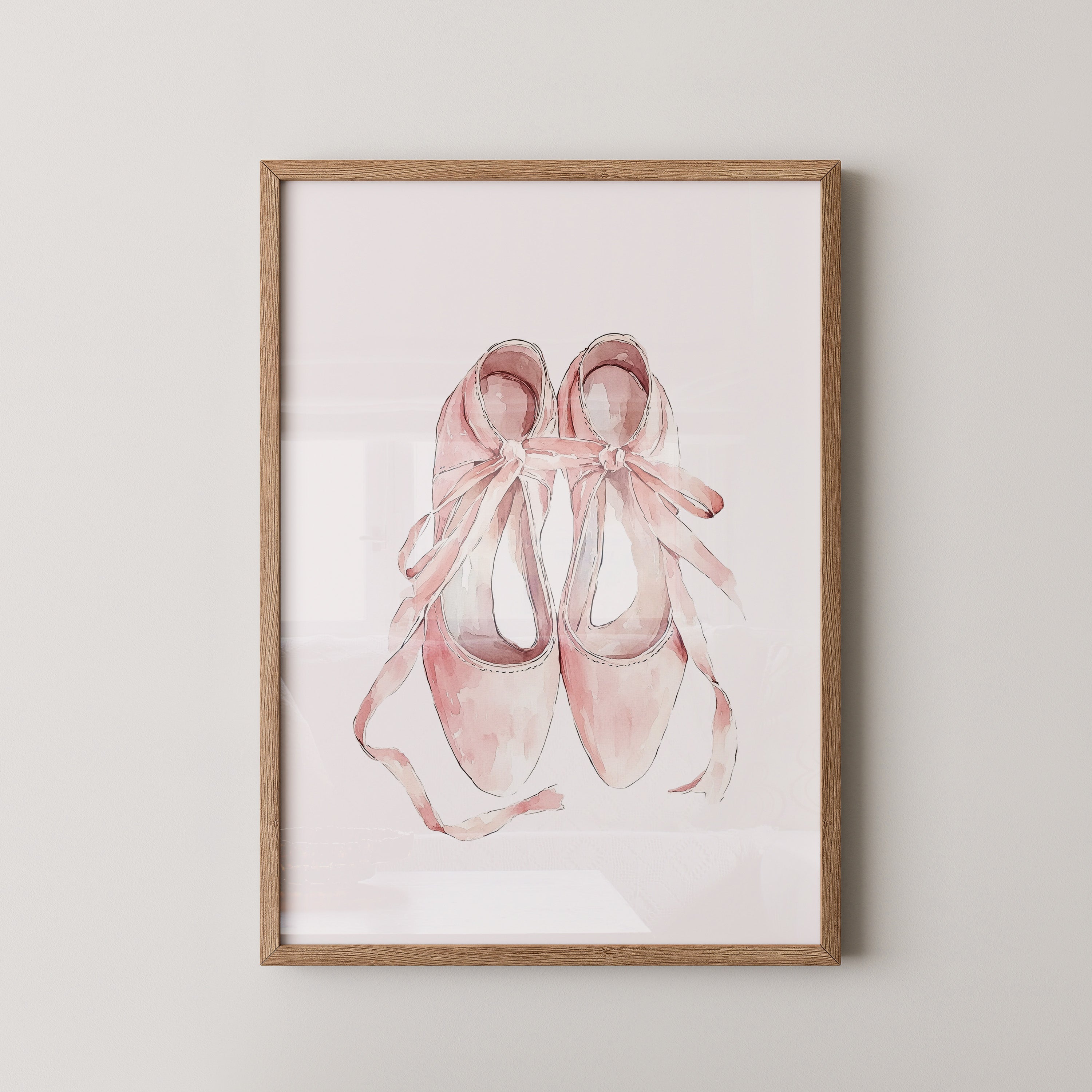 Ballettschuhe Aquarell Rosa