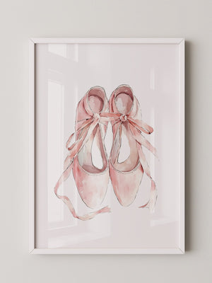 Ballettschuhe Aquarell Rosa