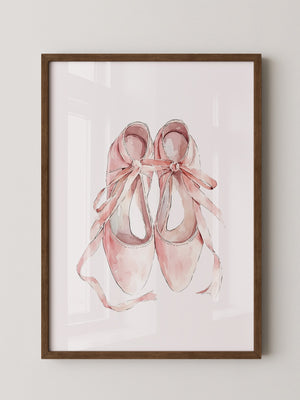 Ballettschuhe Aquarell Rosa