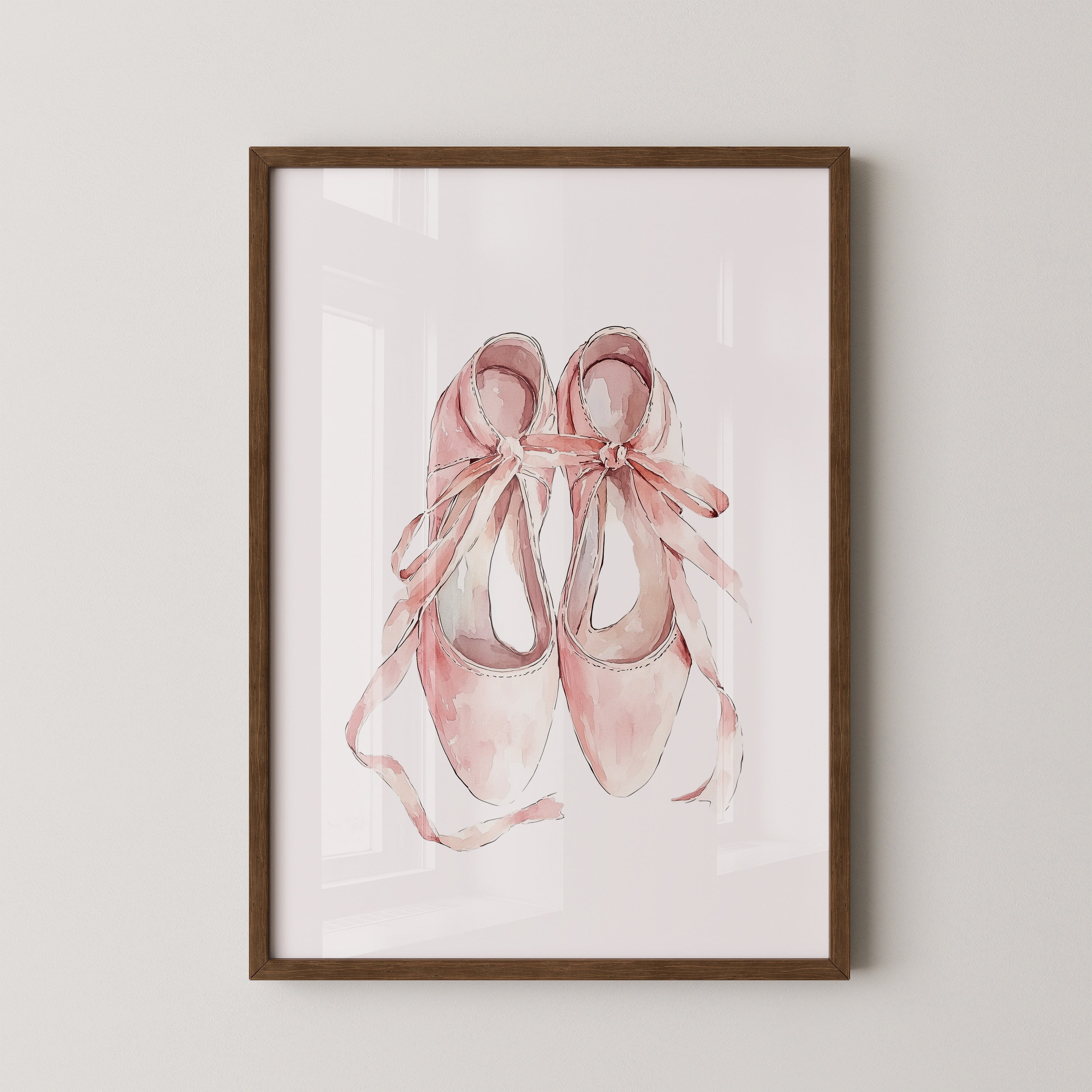 Ballettschuhe Aquarell Rosa