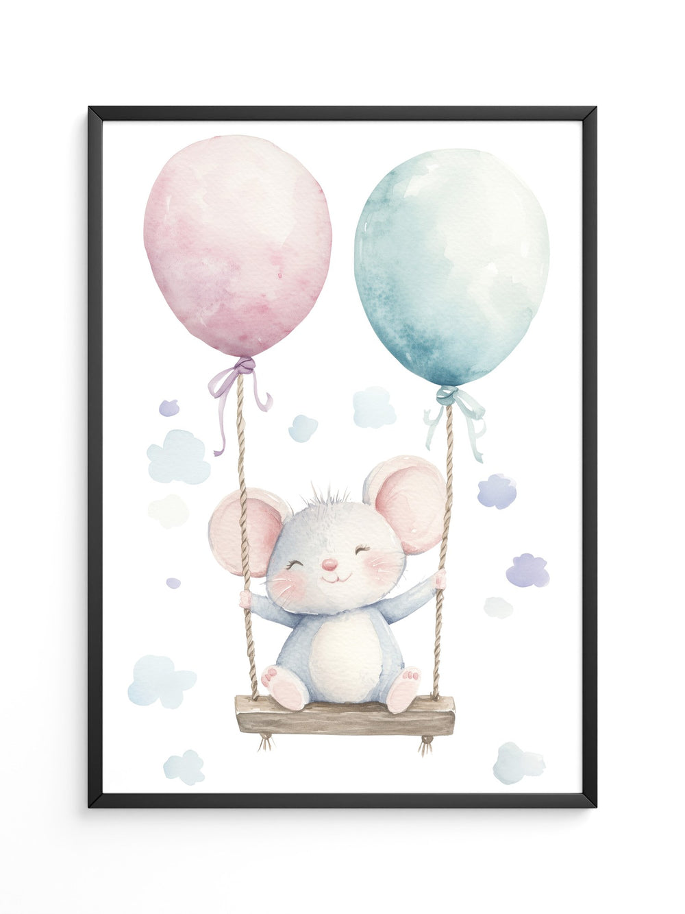 Maus Schaukel Aquarell