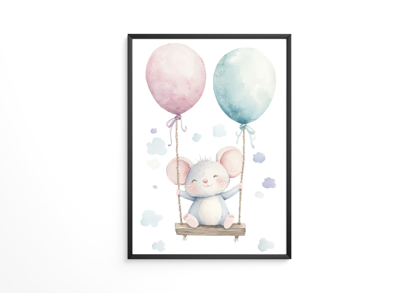 Maus Schaukel Aquarell