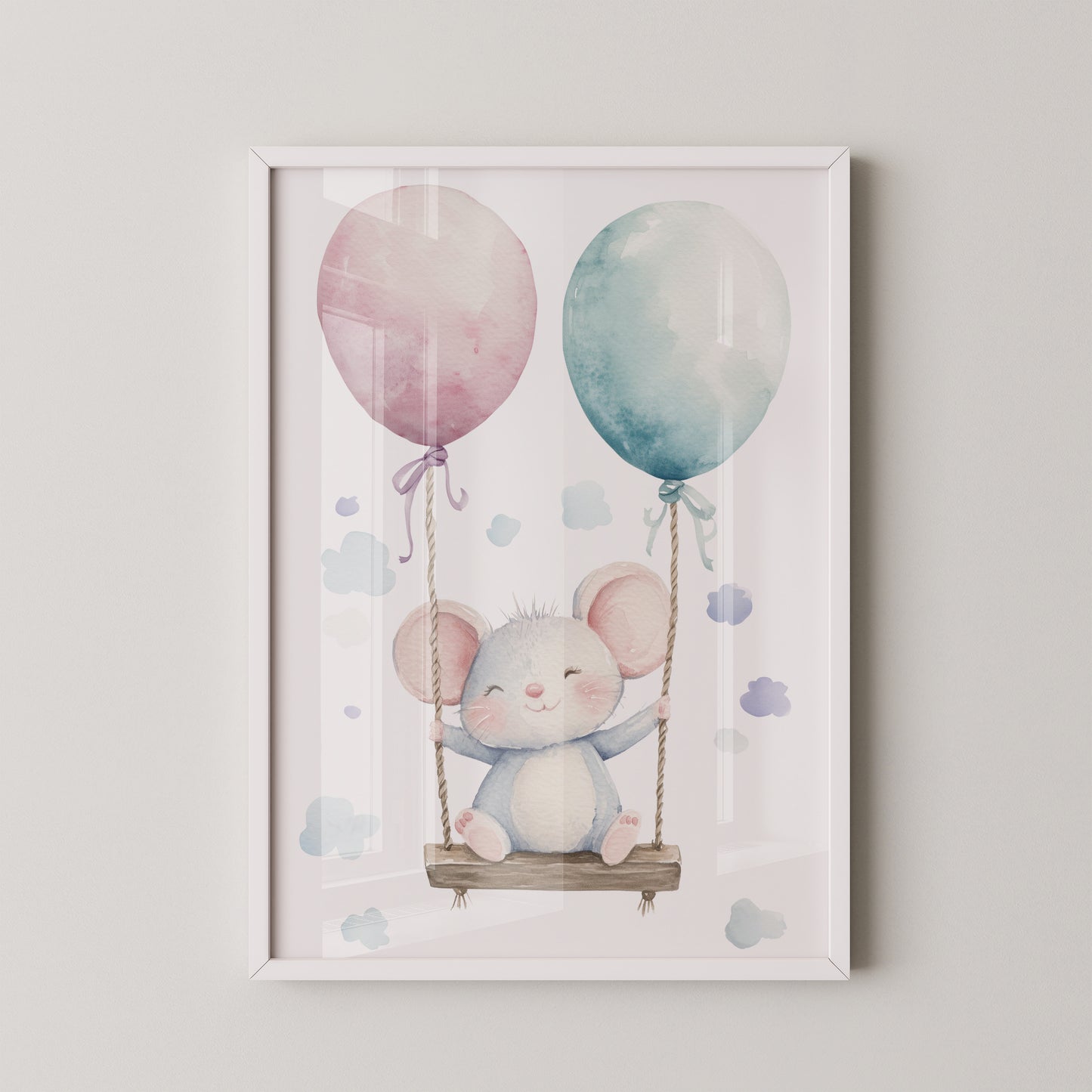 Maus Schaukel Aquarell