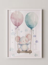 Maus Schaukel Aquarell