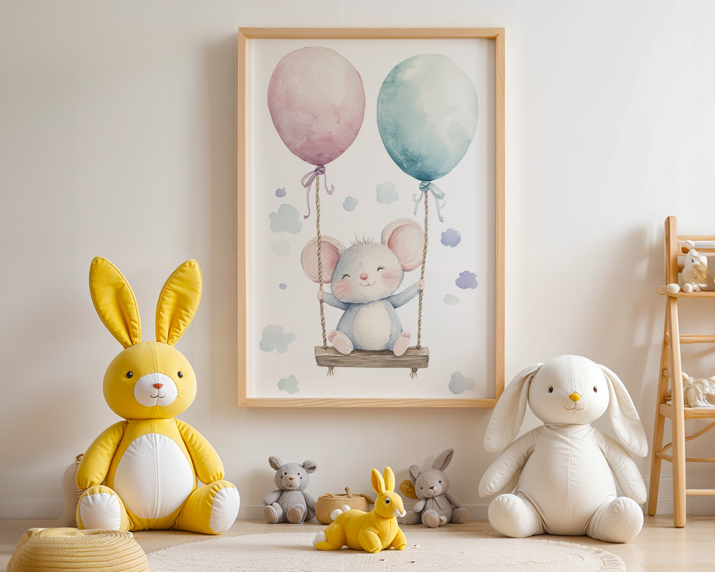 Maus Schaukel Aquarell