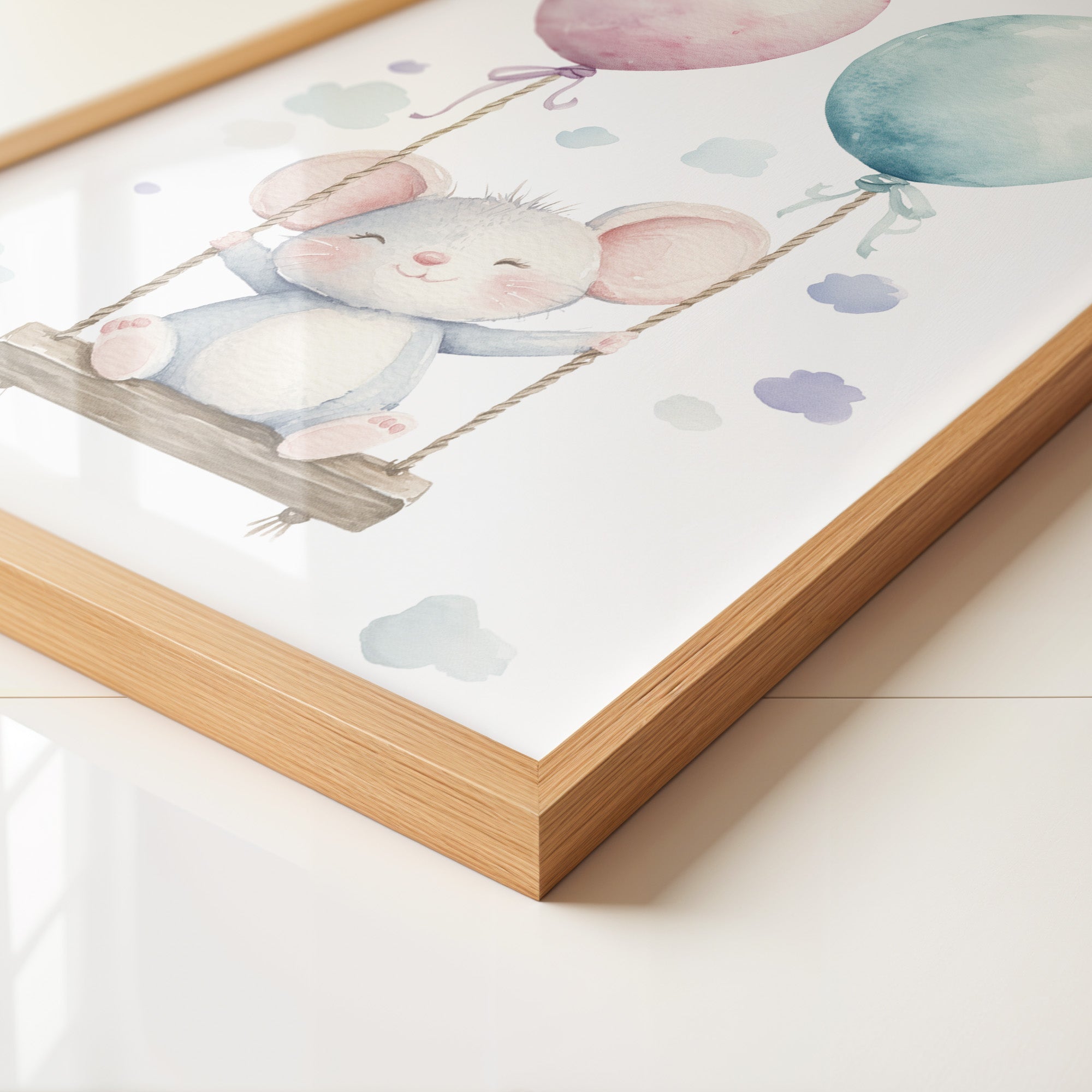 Maus Schaukel Aquarell