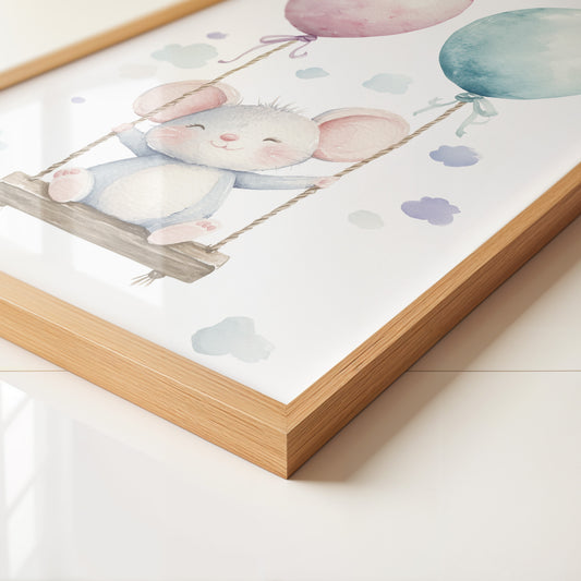 Maus Schaukel Aquarell