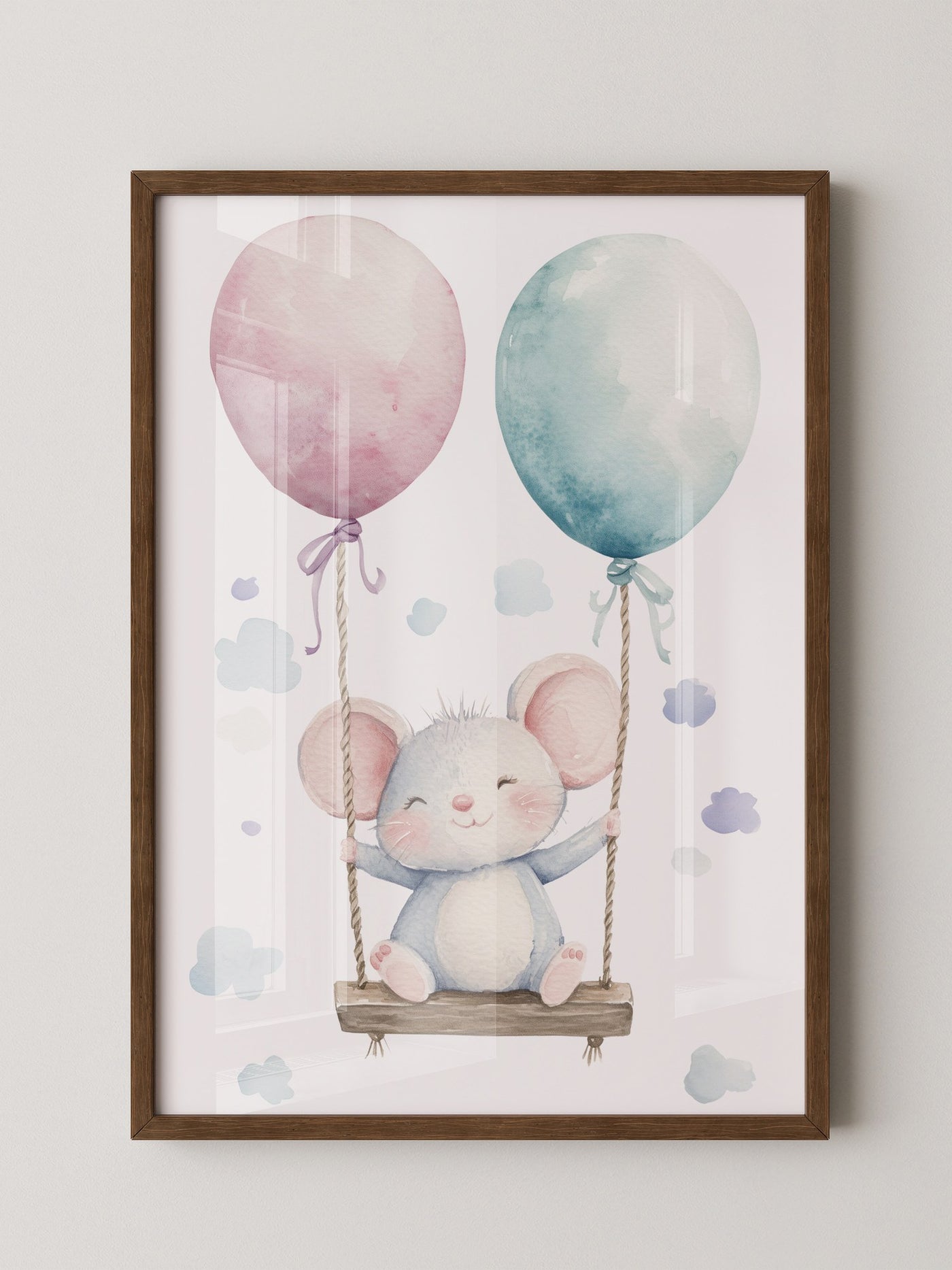Maus Schaukel Aquarell