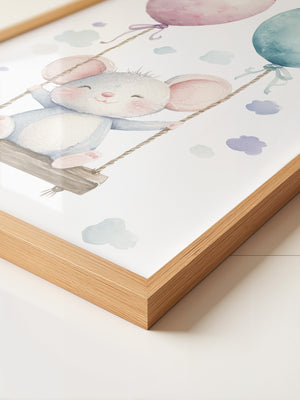 Maus Schaukel Aquarell