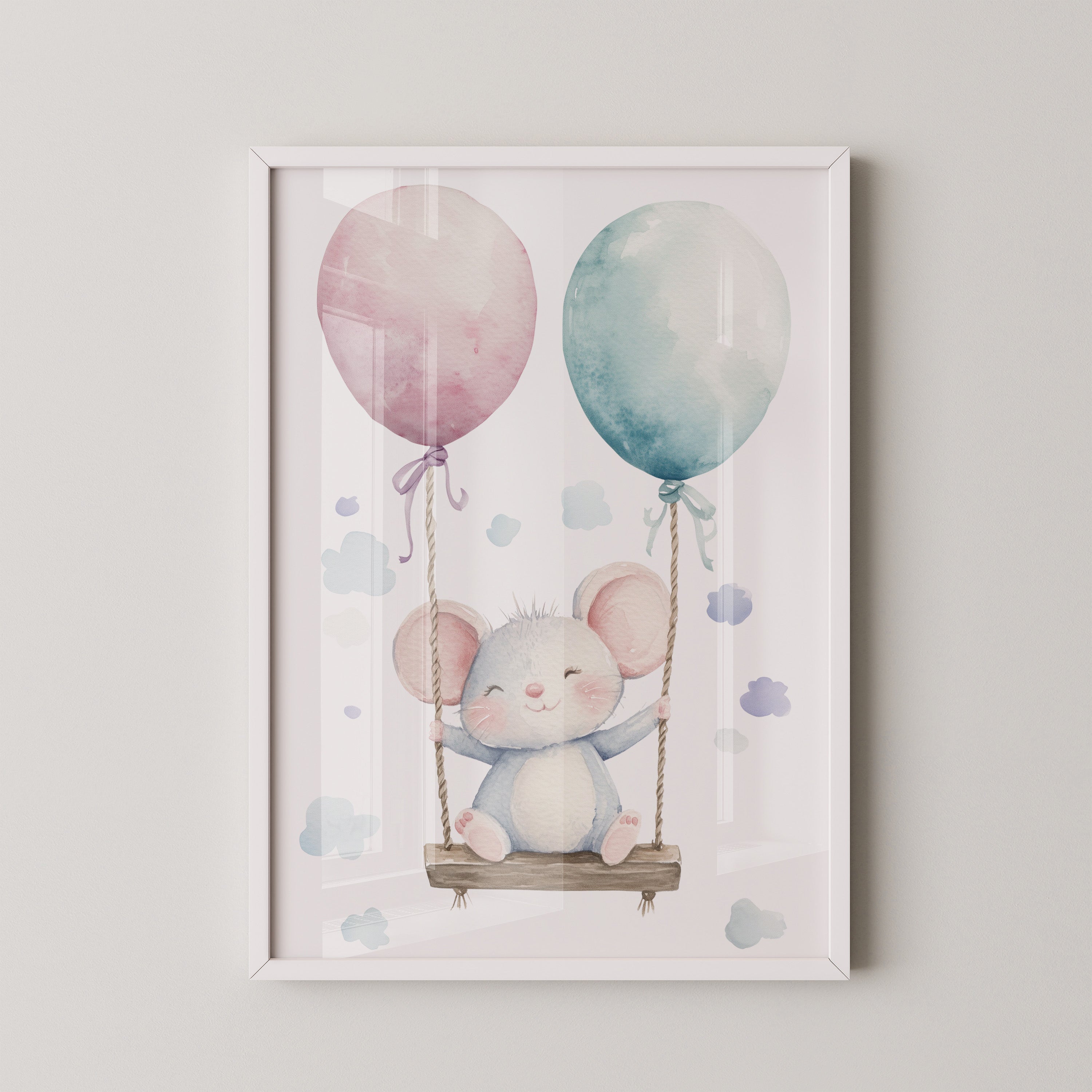 Maus Schaukel Aquarell