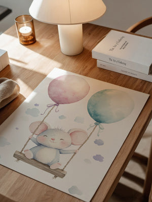 Maus Schaukel Aquarell