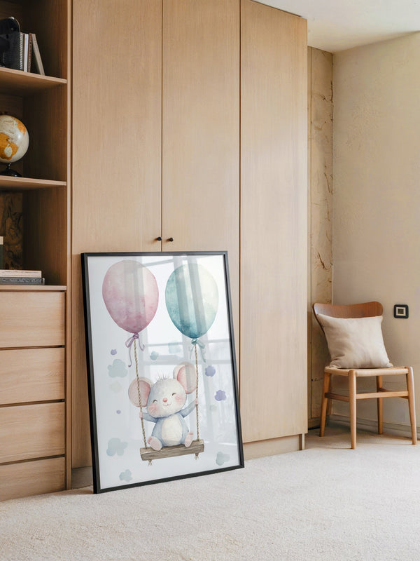 Maus Schaukel Aquarell