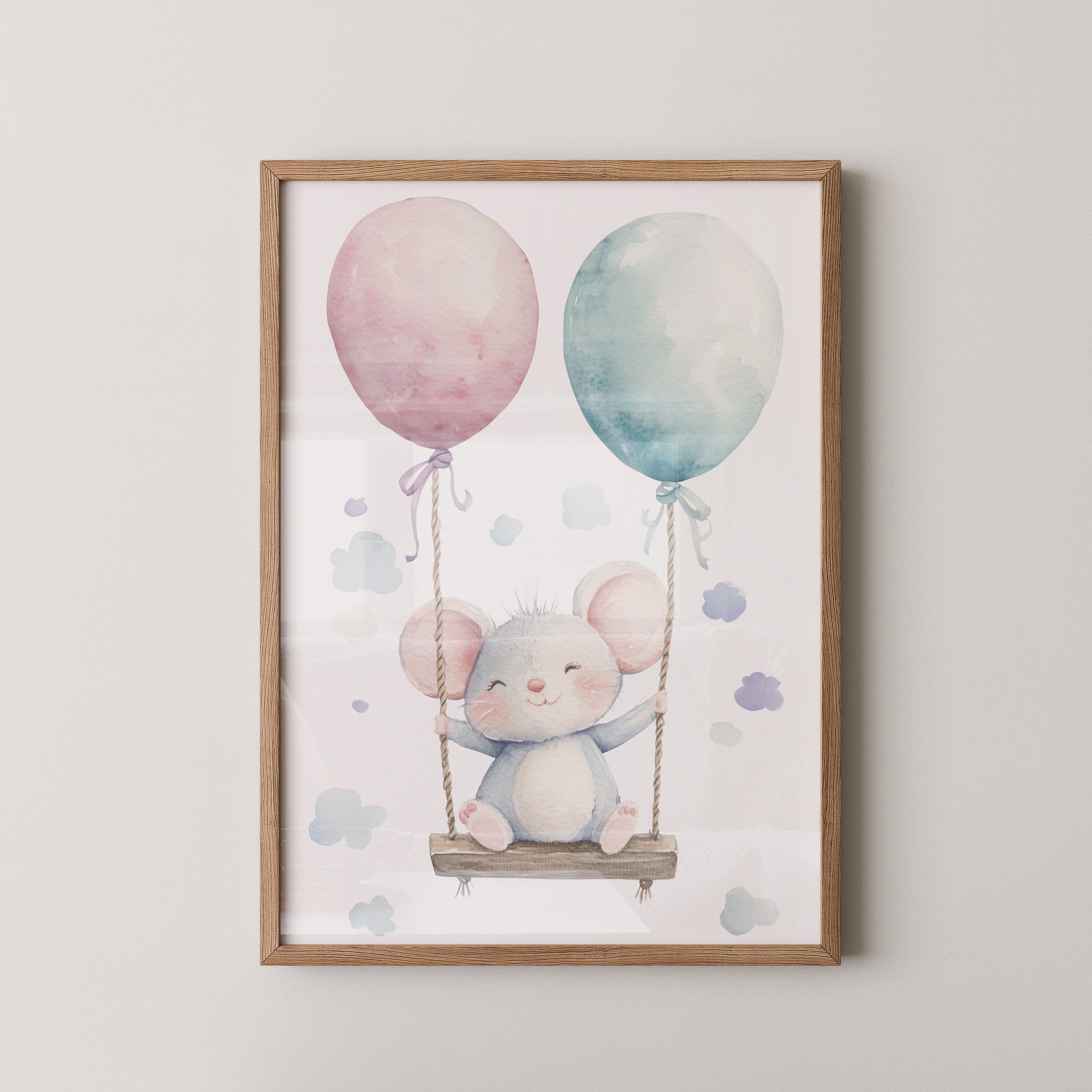 Maus Schaukel Aquarell