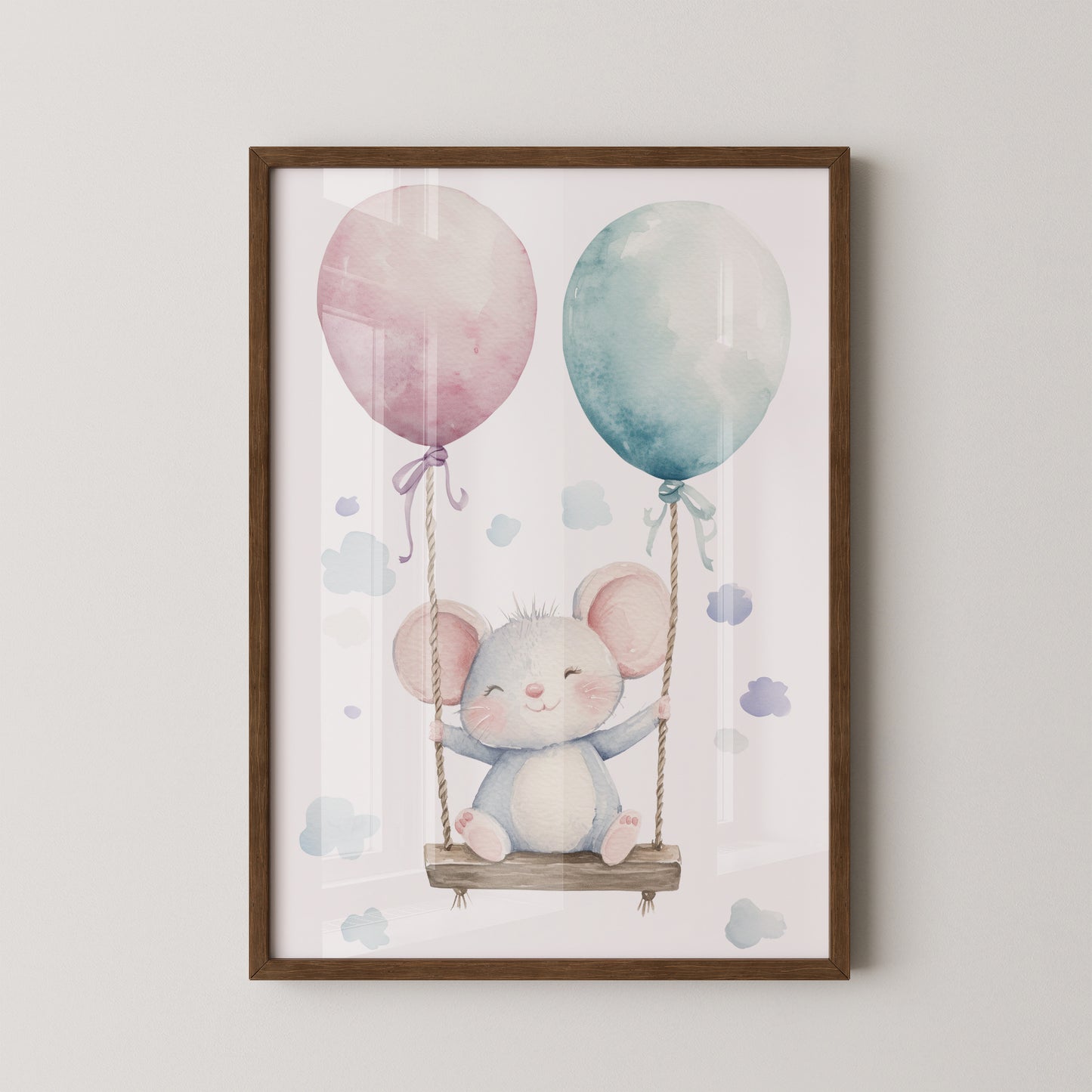Maus Schaukel Aquarell
