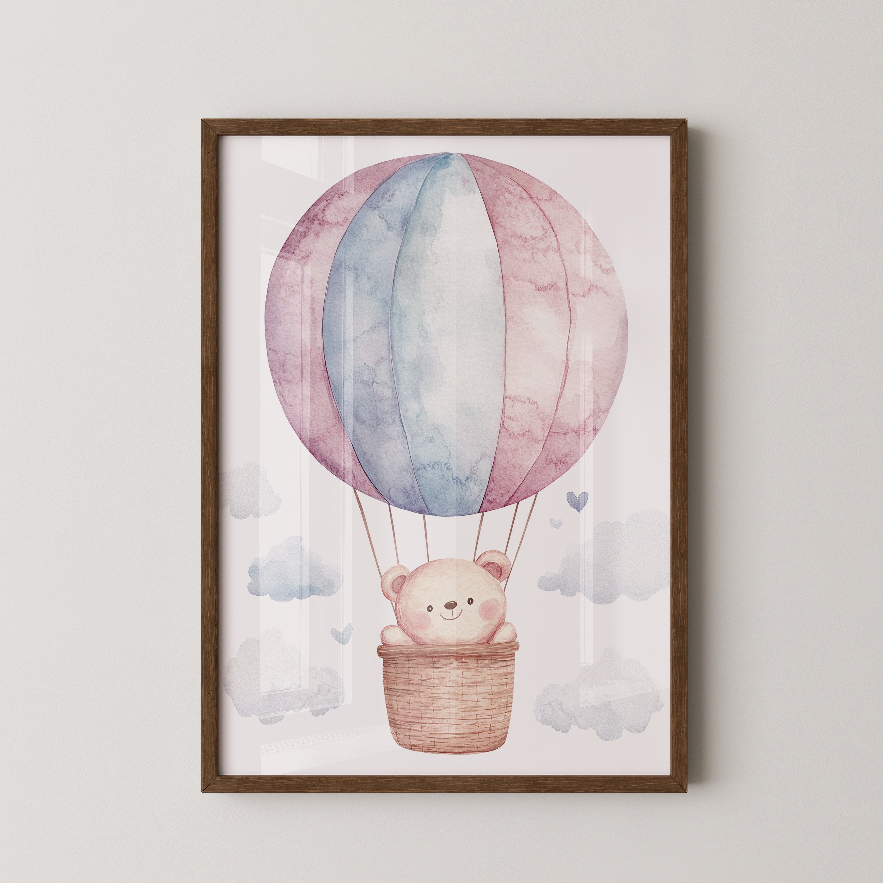Heißluftballon Teddy Pastell