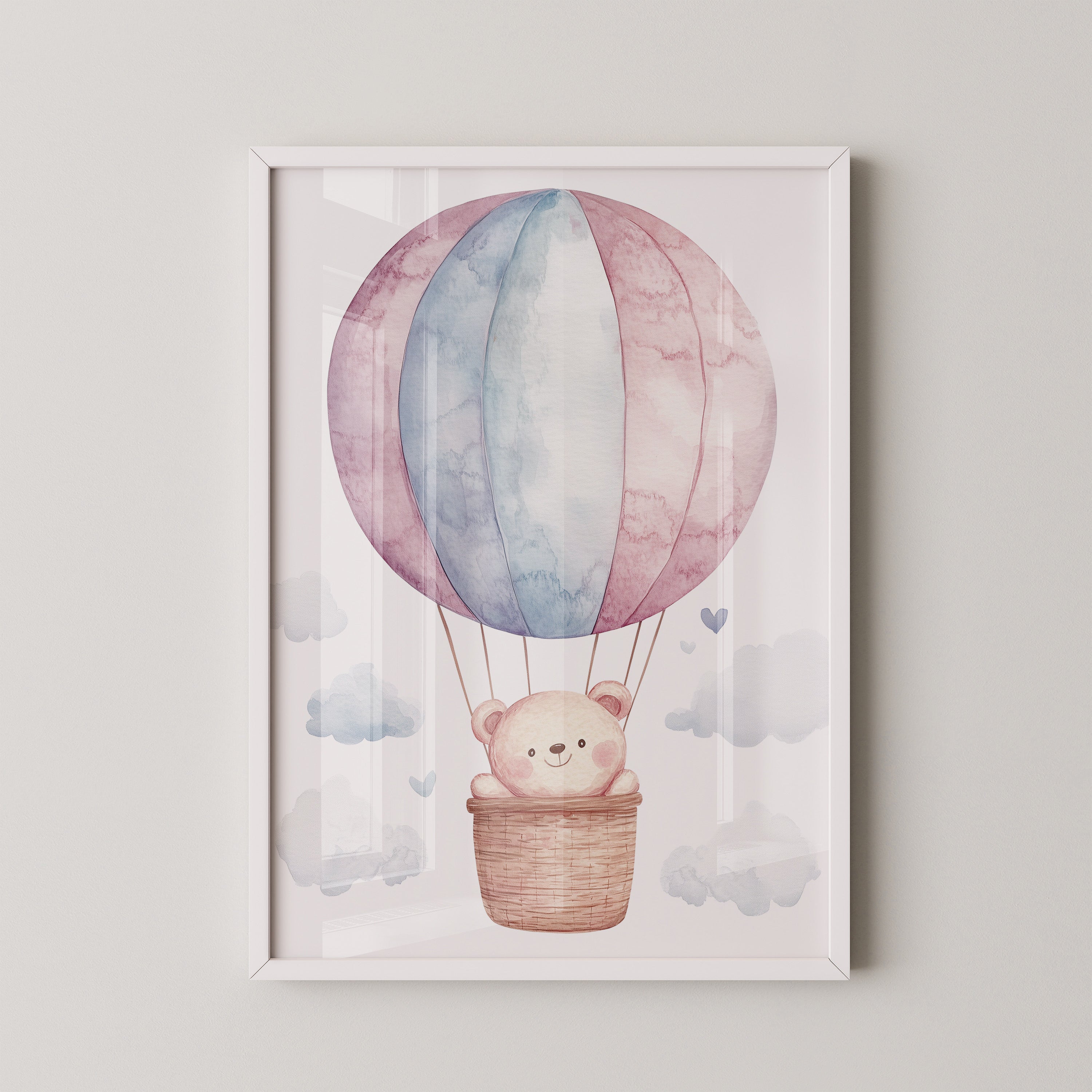 Heißluftballon Teddy Pastell