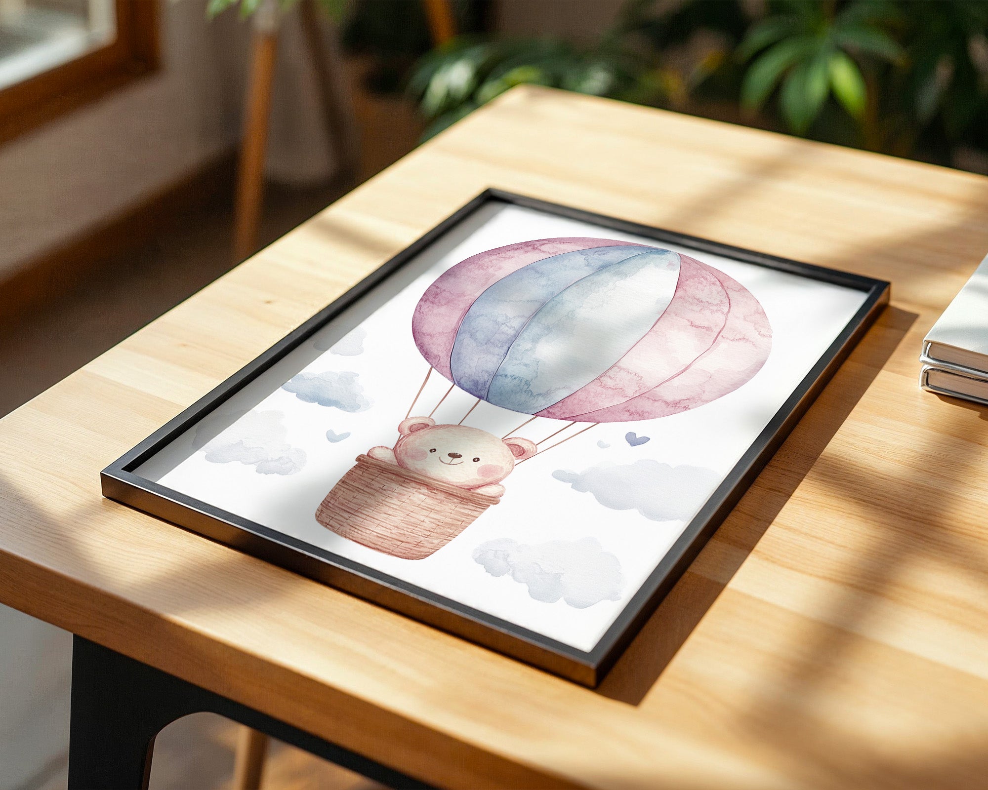 Heißluftballon Teddy Pastell