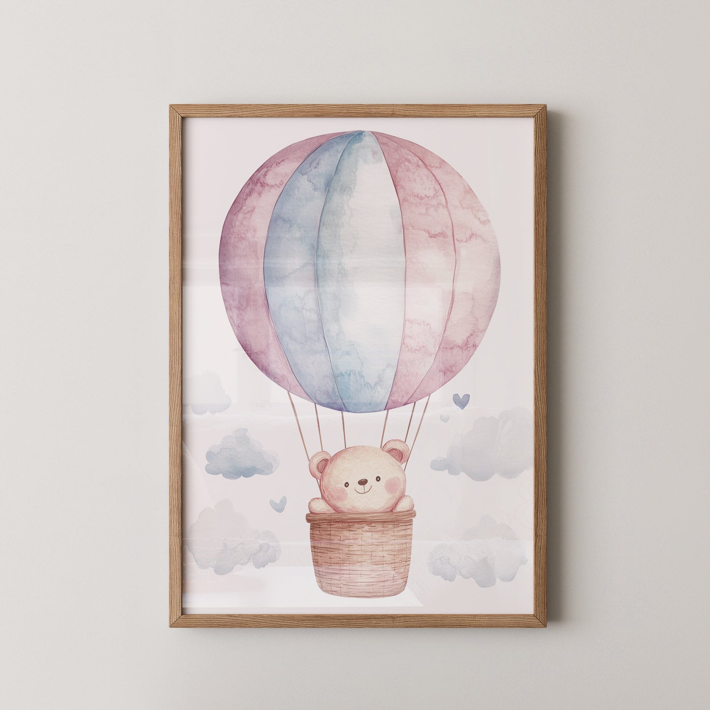 Heißluftballon Teddy Pastell
