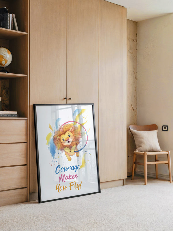 Löwenbaby Aquarell Lebensfreude