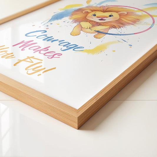 Löwenbaby Aquarell Lebensfreude