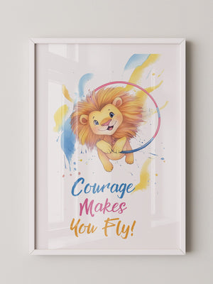 Löwenbaby Aquarell Lebensfreude