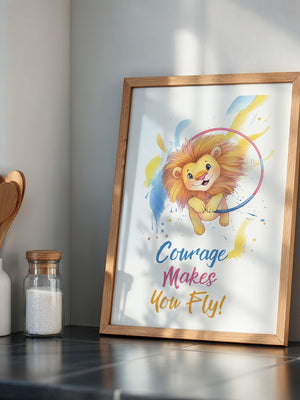 Löwenbaby Aquarell Lebensfreude