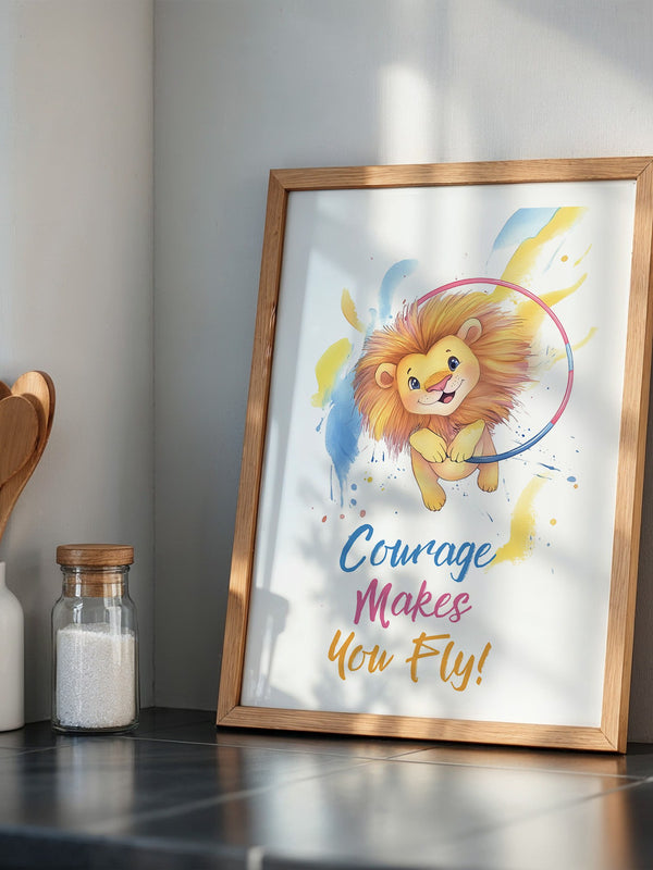 Löwenbaby Aquarell Lebensfreude
