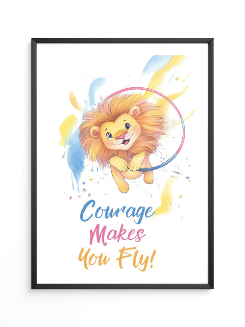 Löwenbaby Aquarell Lebensfreude