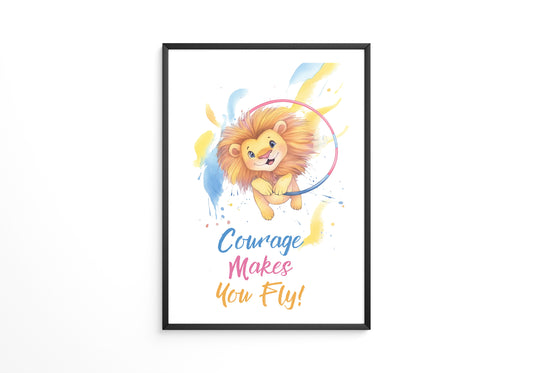 Löwenbaby Aquarell Lebensfreude