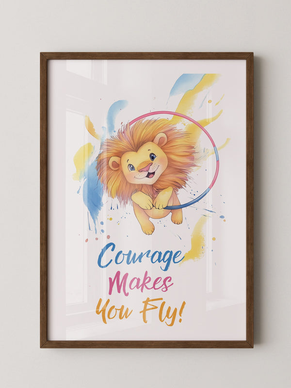 Löwenbaby Aquarell Lebensfreude