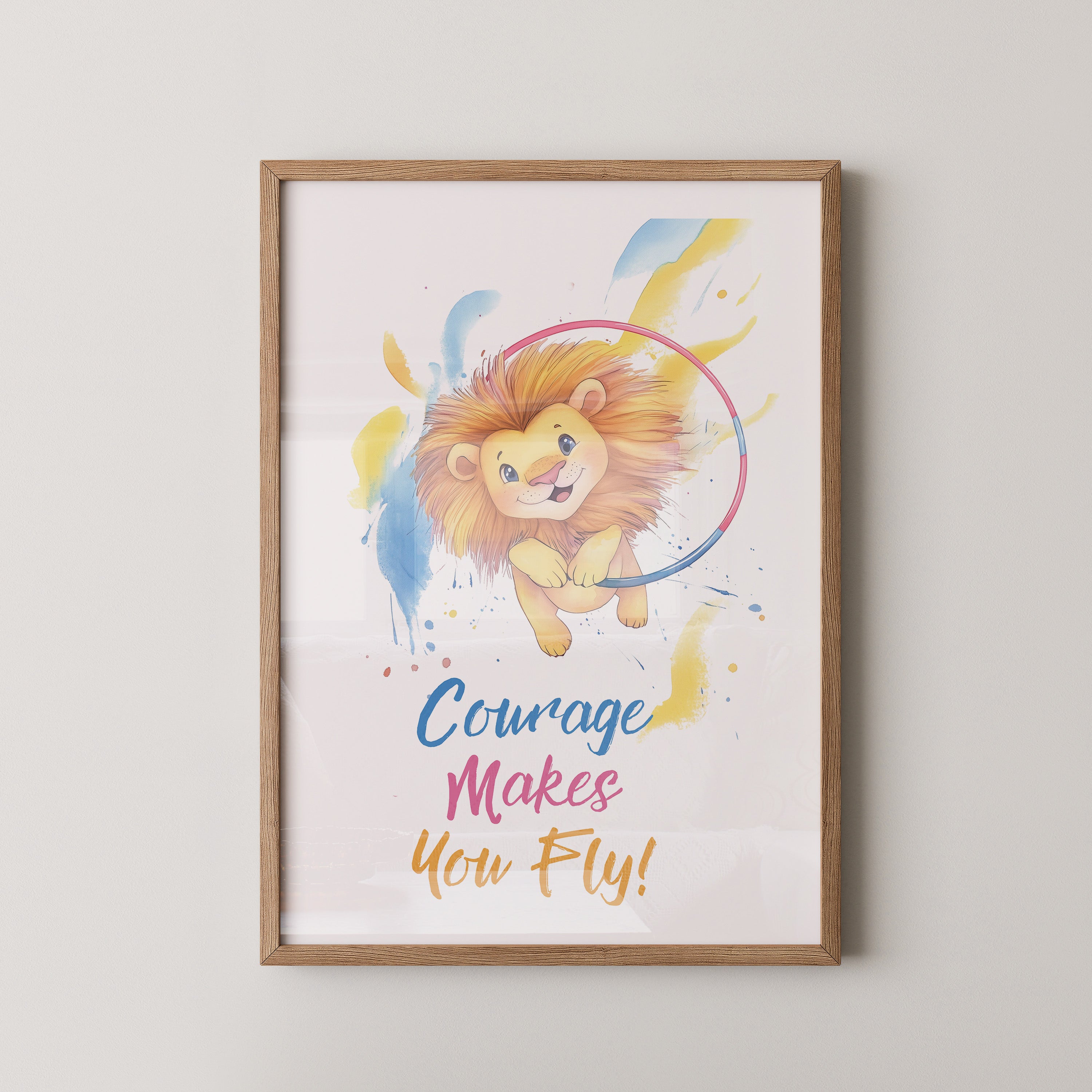 Löwenbaby Aquarell Lebensfreude