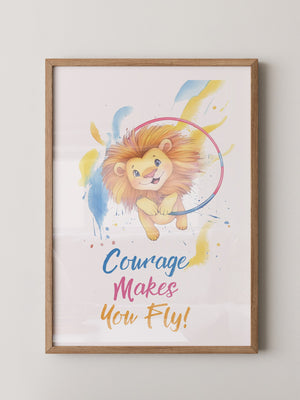 Löwenbaby Aquarell Lebensfreude