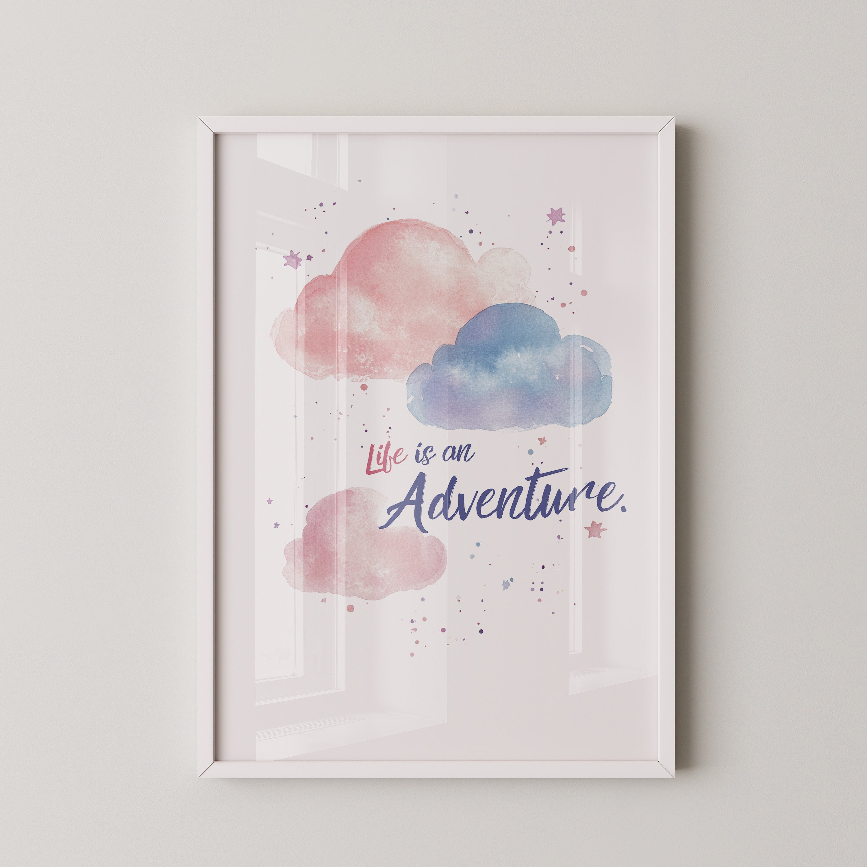 Wolken Aquarell verträumt