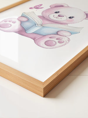 Teddybär Aquarell mit Buch