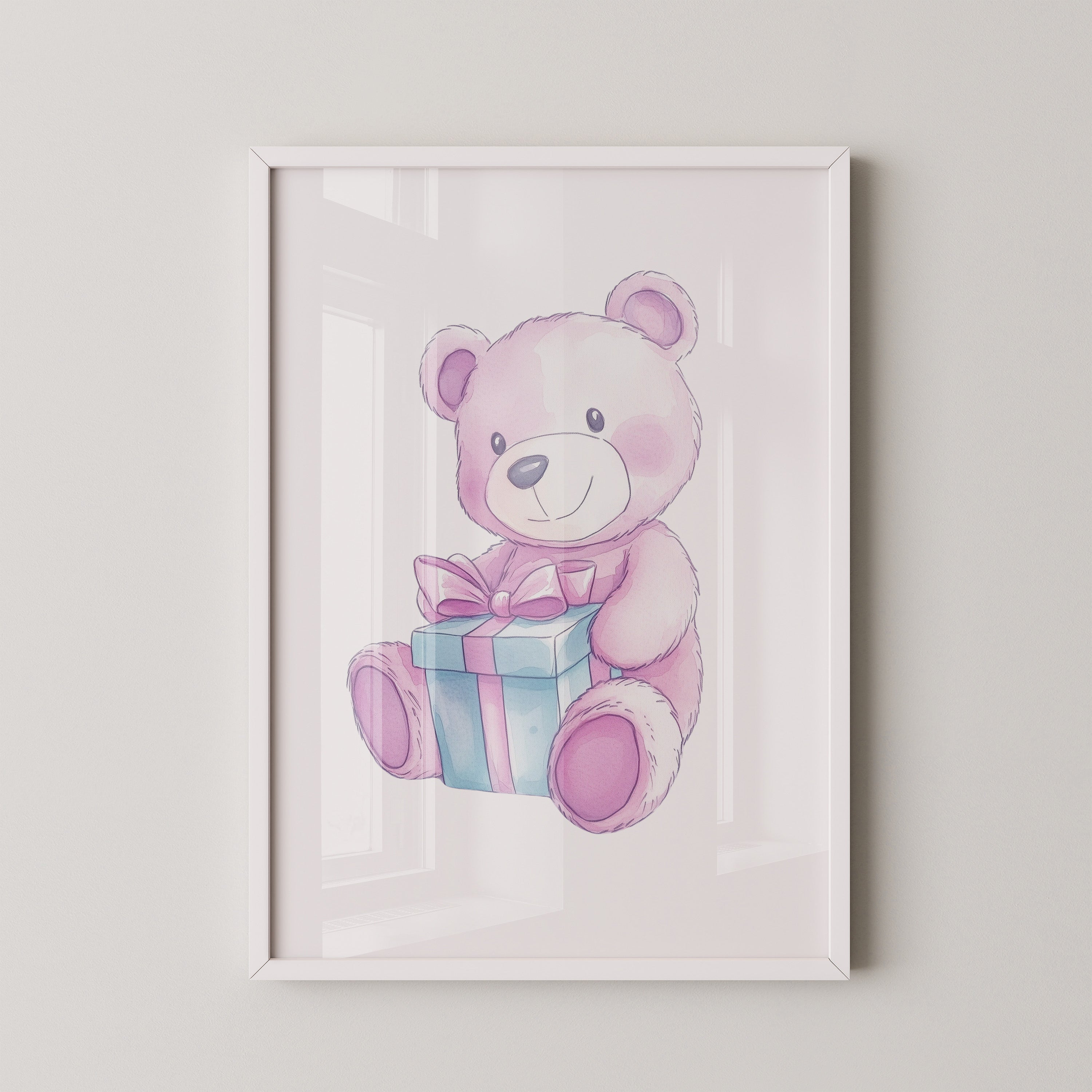 Teddybär Geschenk Pastellfarben