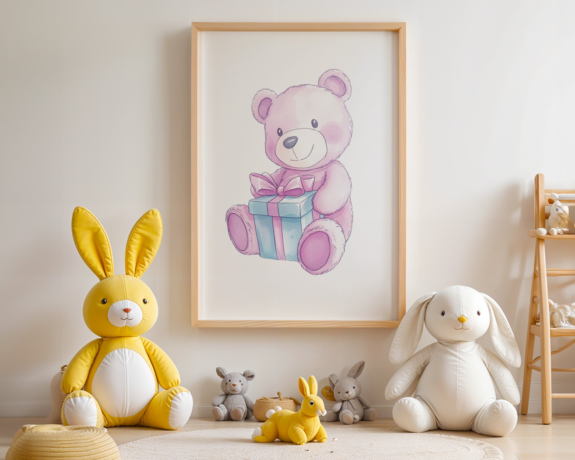 Teddybär Geschenk Pastellfarben