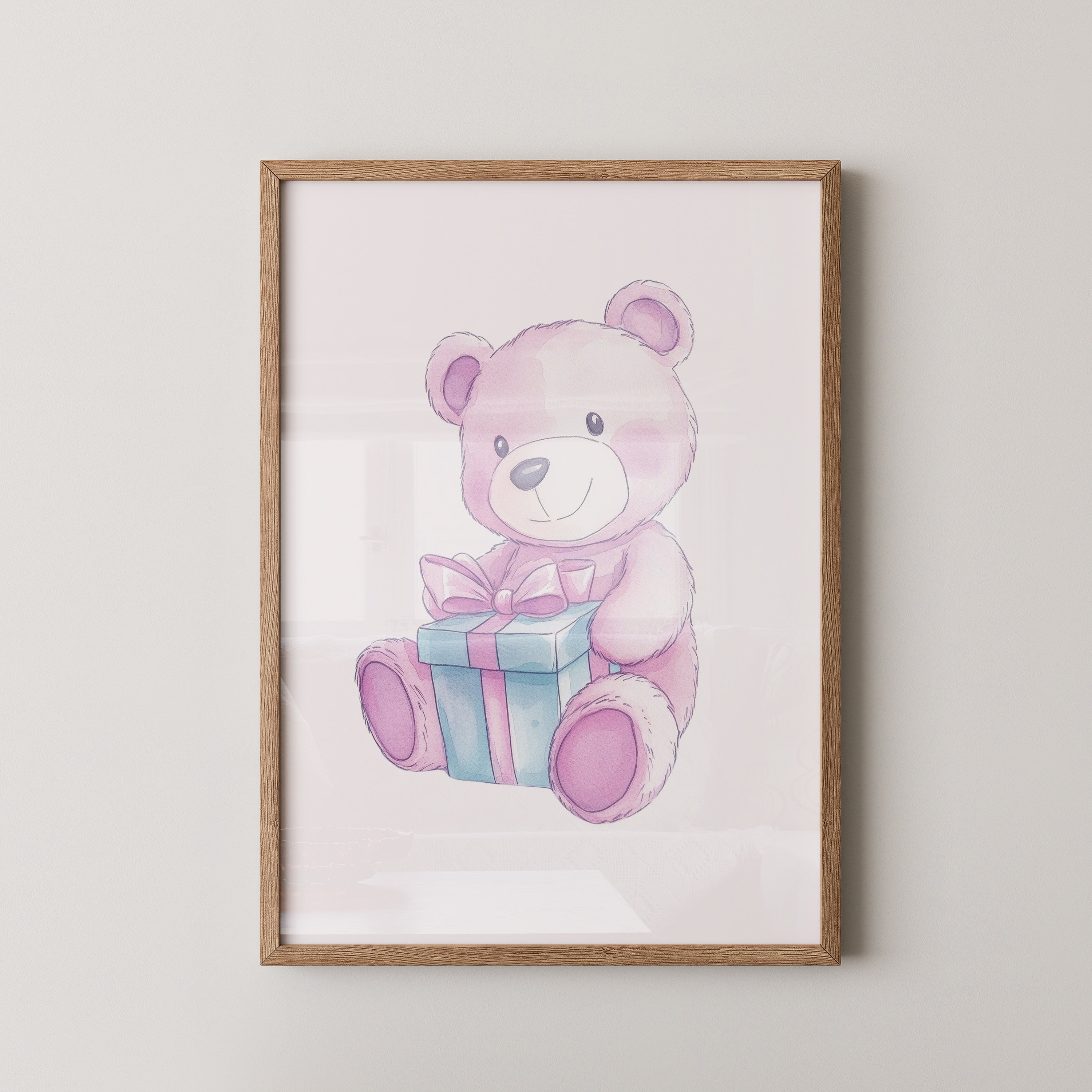 Teddybär Geschenk Pastellfarben