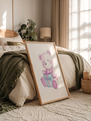 Teddybär Geschenk Pastellfarben