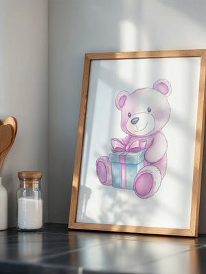 Teddybär Geschenk Pastellfarben