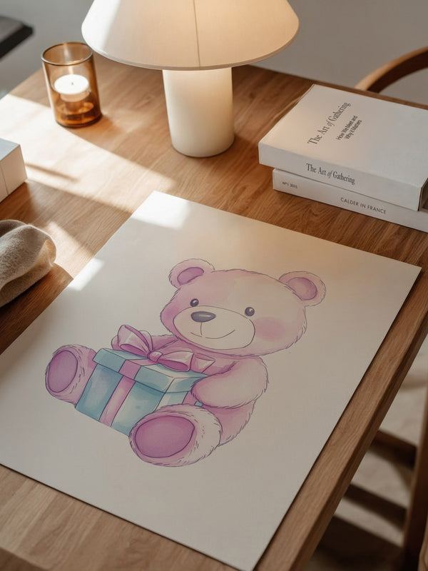 Teddybär Geschenk Pastellfarben