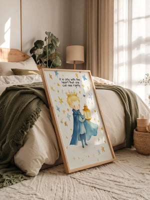 Kleiner Prinz Laterne Aquarell