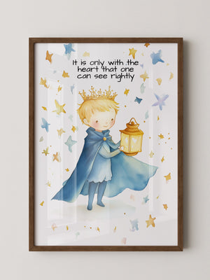Kleiner Prinz Laterne Aquarell