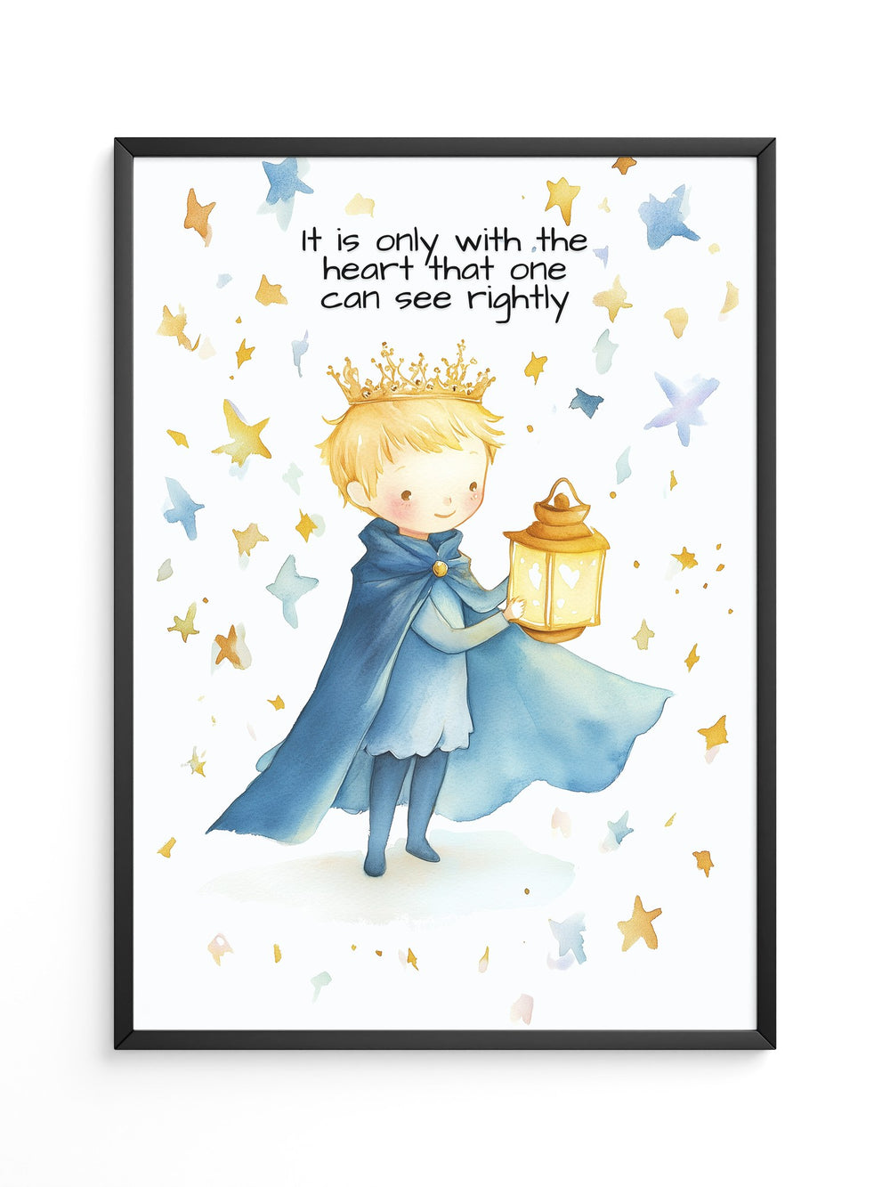 Kleiner Prinz Laterne Aquarell