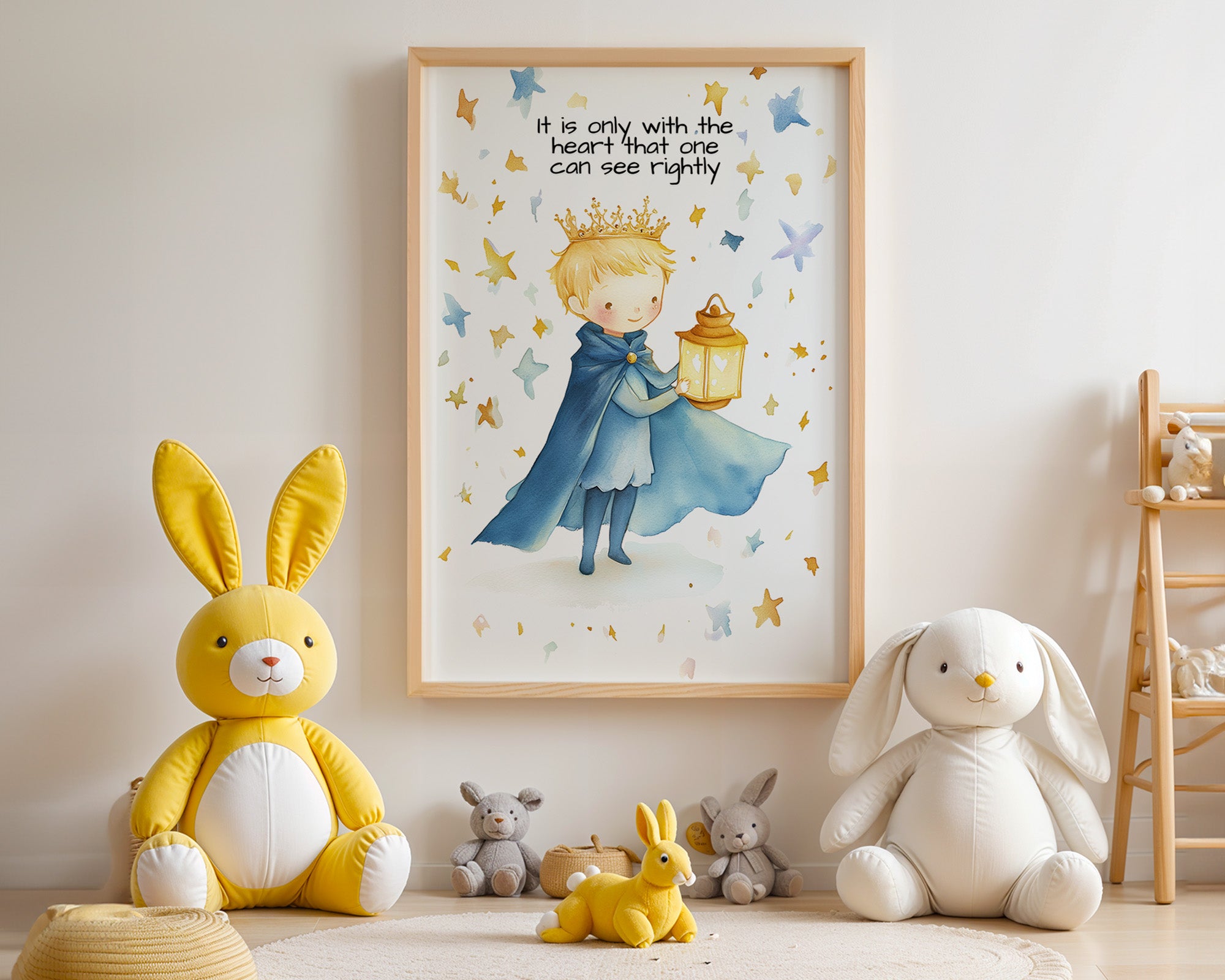 Kleiner Prinz Laterne Aquarell