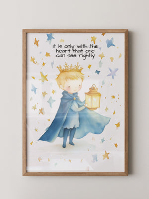 Kleiner Prinz Laterne Aquarell