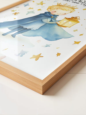 Kleiner Prinz Laterne Aquarell